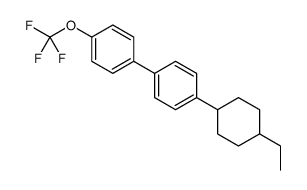 反式-4-(4-乙基环己基)-4'-三氟甲氧基联苯结构式