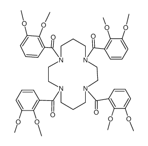 1,4,8,11-tetrakis-(2,3-dimethoxy-benzoyl)-1,4,8,11-tetraaza-cyclotetradecane Structure