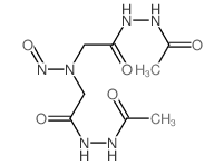 Glycine,N-[2-(2-acetylhydrazino)-2-oxoethyl]-N-nitroso-, 2-acetylhydrazide (9CI) structure