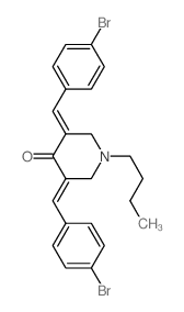 4-Piperidinone,3,5-bis[(4-bromophenyl)methylene]-1-butyl- picture