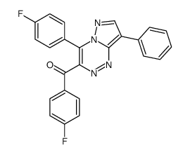 (4-fluorophenyl)-[4-(4-fluorophenyl)-8-phenylpyrazolo[5,1-c][1,2,4]triazin-3-yl]methanone结构式