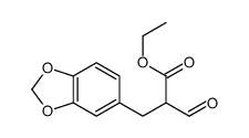 ethyl alpha-formyl-1,3-benzodioxole-5-propanoate structure