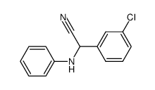 2-(N-anilino)-2-(3-chlorophenyl)acetonitrile结构式