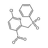 2-chloro-5-nitro-6-[(phenylsulfonyl)methyl]pyridine Structure