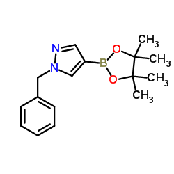 1-苄基-1H-吡唑-4-硼酸频哪醇酯结构式