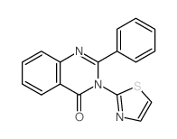 2-Phenyl-3-(1,3-thiazol-2-yl)-4(3H)-quinazolinone结构式