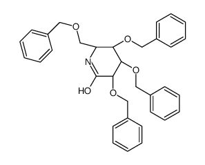 (3R,4S,5R,6R)-3,4,5-tris(phenylmethoxy)-6-(phenylmethoxymethyl)piperidin-2-one Structure