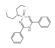 N,N-bis(2-chloroethyl)-2-oxo-4,6-diphenyl-1,3,5-triaza-2$l^C18H19Cl2N4OP-phosphacyclohexa-3,6-dien-2-amine结构式