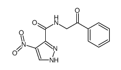 4-nitro-N-phenacyl-1H-pyrazole-5-carboxamide Structure