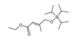 ethyl (E)-4-[tris(1-methylethyl)silyloxy]-3-methylbut-2-enoate Structure