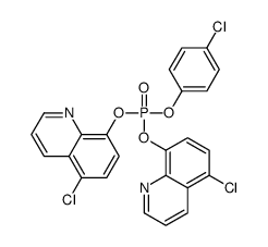 (4-chlorophenyl) bis(5-chloroquinolin-8-yl) phosphate结构式