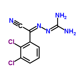 2-(2,3-Dichlorophenyl)-2-guanidinyliminoacetonitrile structure