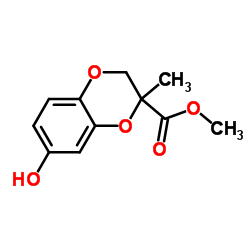 1,4-Benzodioxin-2-carboxylic acid,2,3-dihydro-7-hydroxy-2-methyl-,methyl ester结构式