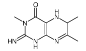 2-amino-3,6,7-trimethyl-5,6-dihydropteridin-4-one结构式