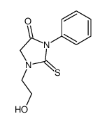 1-(2-hydroxyethyl)-3-phenyl-2-sulfanylideneimidazolidin-4-one Structure