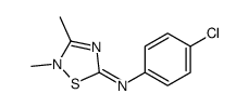 N-(4-chlorophenyl)-2,3-dimethyl-1,2,4-thiadiazol-5-imine Structure