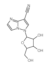 5H-Imidazo[1,2-b]pyrazole-7-carbonitrile,5-b-D-ribofuranosyl-结构式