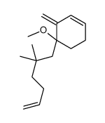 4-(2,2-dimethylhex-5-enyl)-4-methoxy-3-methylidenecyclohexene结构式