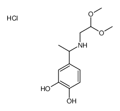 4-[1-(2,2-dimethoxyethylamino)ethyl]benzene-1,2-diol,hydrochloride Structure