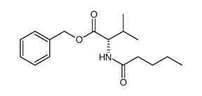 L-Valine, N-(1-oxopentyl)-, phenylmethyl ester Structure