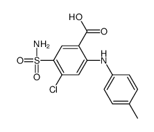 4-chloro-2-(4-methylanilino)-5-sulfamoylbenzoic acid结构式