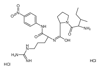 D-亮氨酸-脯氨酸-精氨酸-对硝基苯胺二盐酸盐结构式