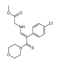 methyl (2-(4-chlorophenyl)-3-morpholino-3-thioxoprop-1-en-1-yl)glycinate Structure