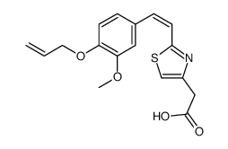 2-[2-[(E)-2-(3-methoxy-4-prop-2-enoxyphenyl)ethenyl]-1,3-thiazol-4-yl]acetic acid Structure