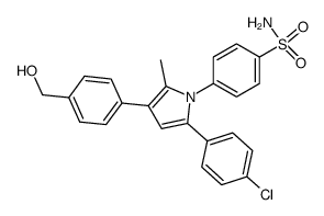 4-[5-(4-chloro-phenyl)-3-(4-hydroxymethyl-phenyl)-2-methyl-pyrrol-1-yl]-benzenesulfonamide Structure