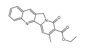 ethyl 7-methyl-9-oxo-9,11-dihydroindolizino[1,2-b]quinoline-8-carboxylate结构式