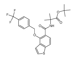 2-methyl-2-{[4-(4-trifluoromethyl-benzyloxy)-benzo[b]thiophene-5-carbonyl]-amino}-propionic acid tert-butyl ester Structure