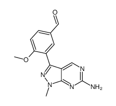 3-(6-amino-1-methyl-1H-pyrazolo[3,4-d]pyrimidin-3-yl)-4-methoxy-benzaldehyde Structure