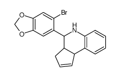 4-(6-bromobenzo[d][1,3]dioxol-5-yl)-3a,4,5,9b-tetrahydro-3H-cyclopenta[c]quinoline Structure