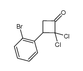 2,2-dichloro-3-(2-bromophenyl)cyclobutanone结构式