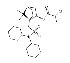 (1S,2R,4R)-1-((N,N-dicyclohexylsulfamoyl)methyl)-7,7-dimethylbicyclo[2.2.1]heptan-2-yl 2-chloropropanoate结构式