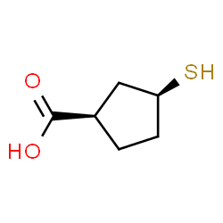 Cyclopentanecarboxylic acid, 3-mercapto-, cis- (9CI) structure