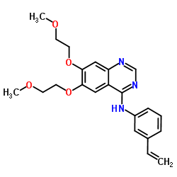 6,7-Bis(2-methoxyethoxy)-N-(3-vinylphenyl)-4-quinazolinamine结构式