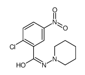 2-chloro-5-nitro-N-piperidin-1-ylbenzamide Structure