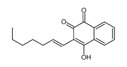 3-hept-1-enyl-4-hydroxynaphthalene-1,2-dione结构式