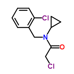 2-Chloro-N-(2-chlorobenzyl)-N-cyclopropylacetamide结构式