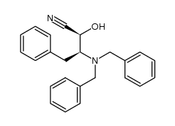 (2S,3S)-3-(dibenzylamino)-2-hydroxy-4-phenylbutanenitrile结构式