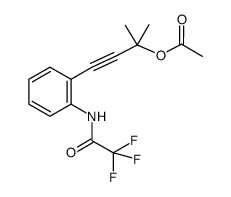 2-methyl-4-(2-(2,2,2-trifluoroacetamido)phenyl)but-3-yn-2-yl acetate结构式