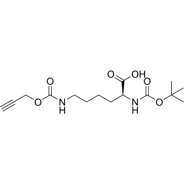 N2-[(1,1-Dimethylethoxy)carbonyl]-N6-[(2-propynyloxy)carbonyl]-L-lysine structure