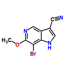 7-Bromo-3-cyano-6-Methoxy-5-azaindole structure