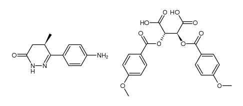 (-)-6-(4-aminophenyl)-4,5-dihydro-5-methyl-3-(2H)-pyridazinone di-p-anisoyl-D-tartrate Structure