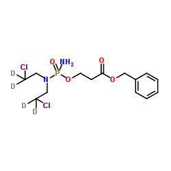 Benzyl 3-[(amino{bis[2-chloro(2,2-2H2)ethyl]amino}phosphoryl)oxy]propanoate Structure