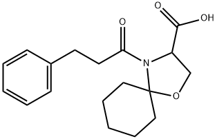 4-(3-phenylpropanoyl)-1-oxa-4-azaspiro[4.5]decane-3-carboxylic acid Structure