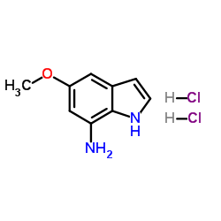 5-Methoxy-1H-indol-7-amine dihydrochloride结构式