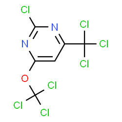 2-chloro-4-trichloromethyl-6-trichloromethoxypyrimidine结构式