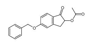 5-(benzyloxy)-2,3-dihydro-1-oxo-1H-inden-2-yl acetate Structure